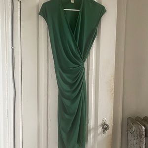 Lark & Ro Green Wrap Dress